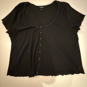 Torrid Black Button-Down Women's Shirt
